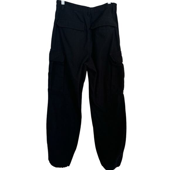 Aritzia TNA Cargo Pants Women's Size 6 Black Tapered Leg 6 Pockets Utility - Picture 2 of 8